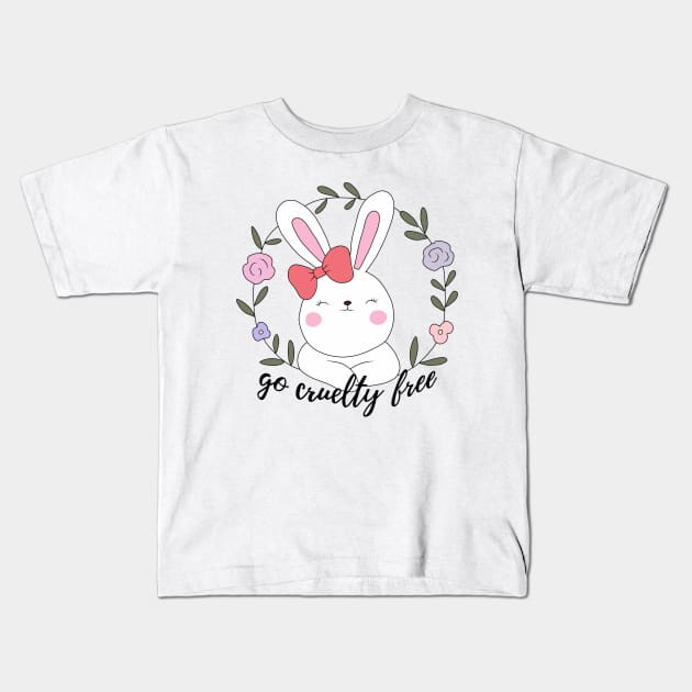 Easter - Go Cruelty free Kids T-Shirt by valentinahramov